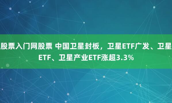 股票入门网股票 中国卫星封板，卫星ETF广发、卫星ETF、卫星产业ETF涨超3.3%